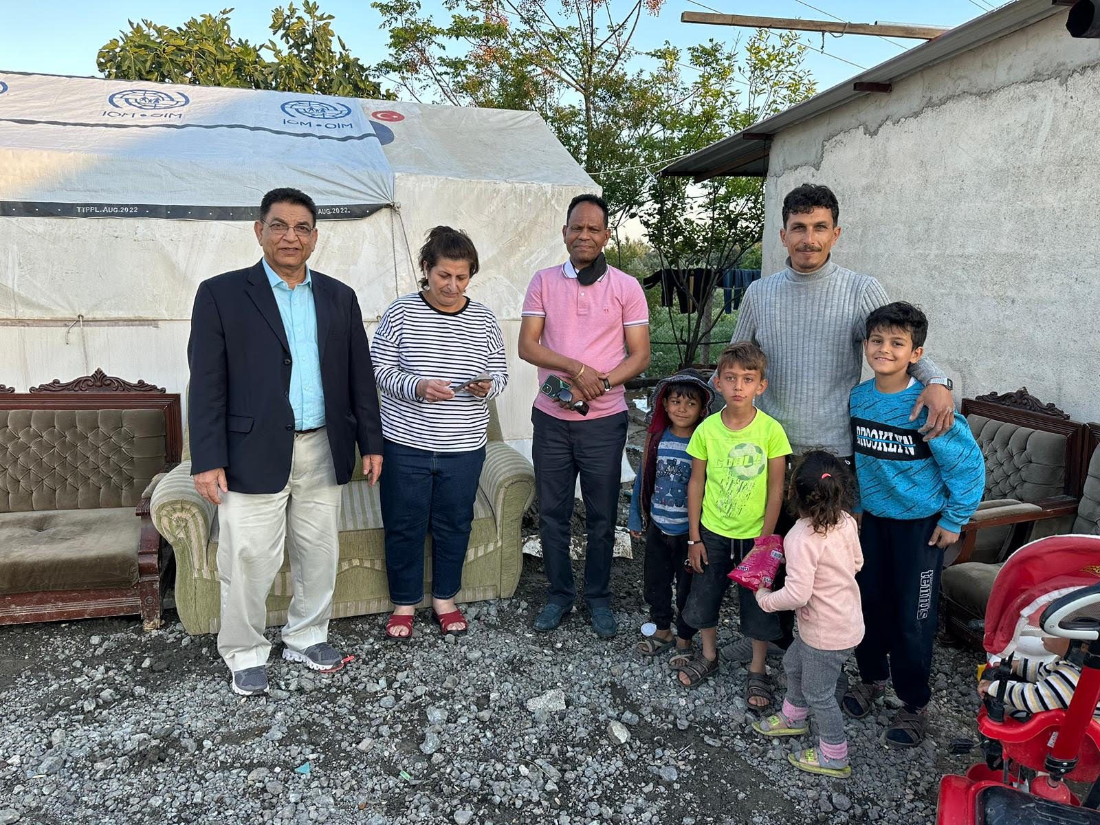 Peter Bhatti and Dr. Gezahgn Wordofa surveying earthquake damage in Turkey
