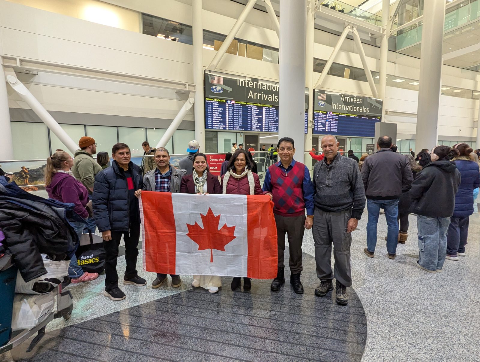 Michael and Rochelle D'Souza arriving at Toronto Pearson