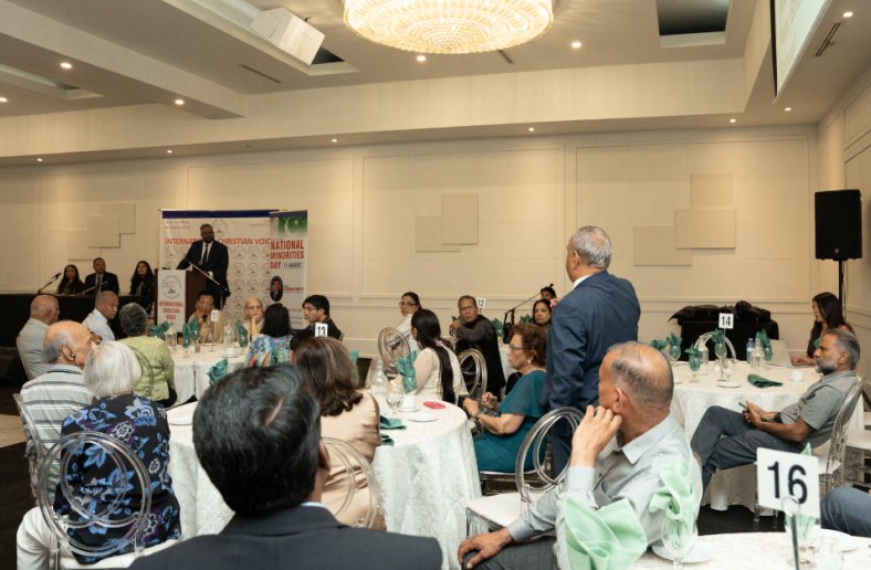International Christian Voice community at the Pakistan National Minorities Day commemoration, 2026.